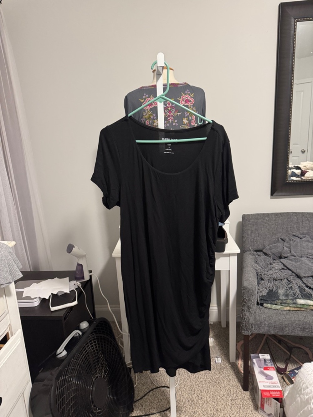 Basic Black Scoop Neck Women's dress